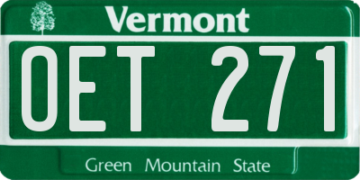 VT license plate OET271