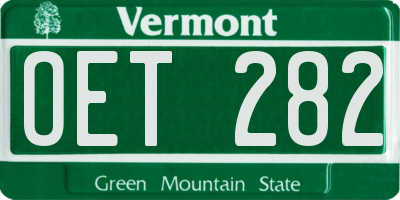 VT license plate OET282