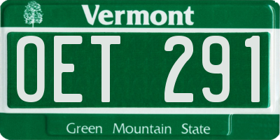 VT license plate OET291