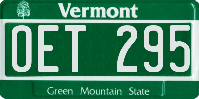 VT license plate OET295