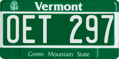 VT license plate OET297