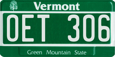 VT license plate OET306