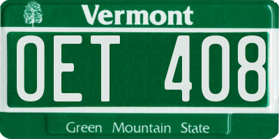 VT license plate OET408