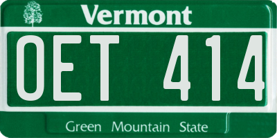 VT license plate OET414