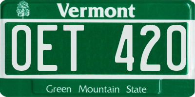 VT license plate OET420