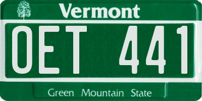 VT license plate OET441
