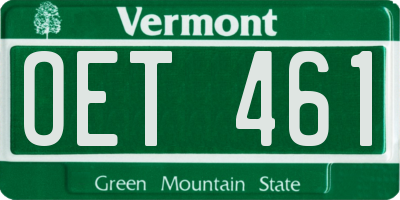 VT license plate OET461