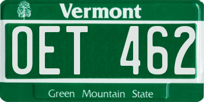 VT license plate OET462