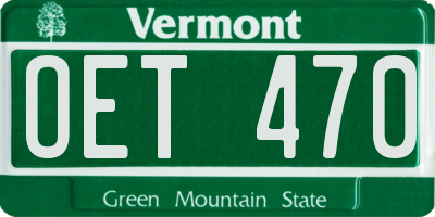 VT license plate OET470