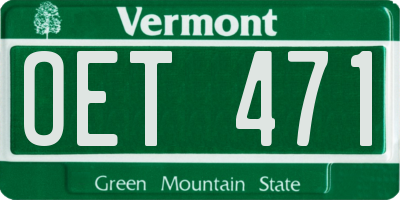VT license plate OET471