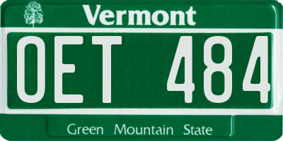 VT license plate OET484