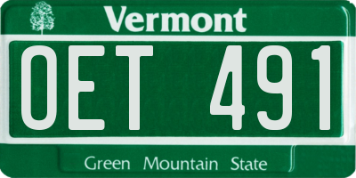 VT license plate OET491