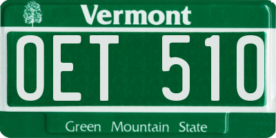 VT license plate OET510