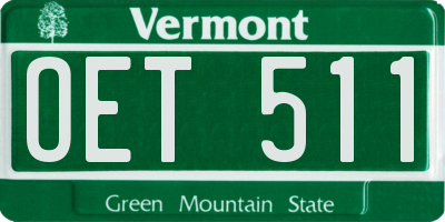 VT license plate OET511
