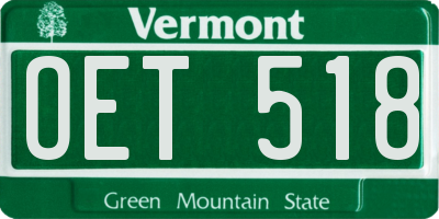 VT license plate OET518