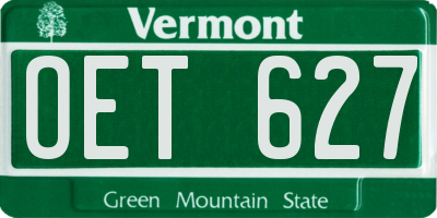 VT license plate OET627