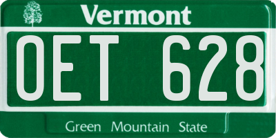 VT license plate OET628