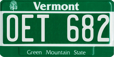 VT license plate OET682