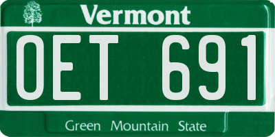 VT license plate OET691