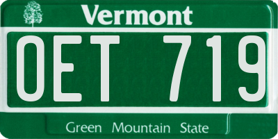 VT license plate OET719