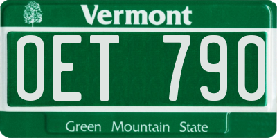 VT license plate OET790