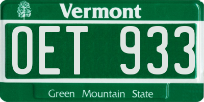 VT license plate OET933