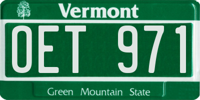 VT license plate OET971