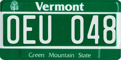 VT license plate OEU048