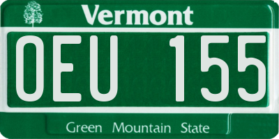 VT license plate OEU155