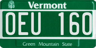 VT license plate OEU160