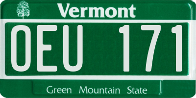 VT license plate OEU171