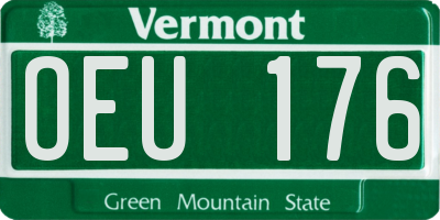 VT license plate OEU176