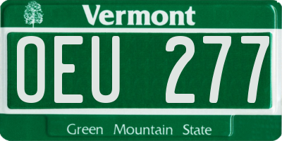 VT license plate OEU277