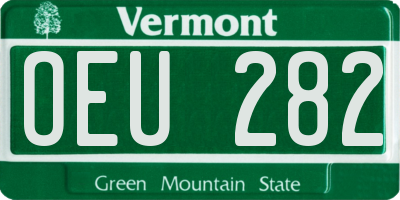 VT license plate OEU282