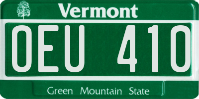 VT license plate OEU410