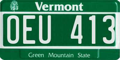 VT license plate OEU413