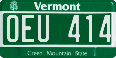 VT license plate OEU414