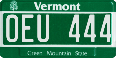 VT license plate OEU444