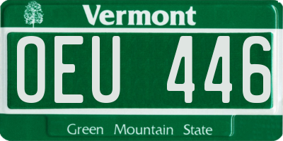 VT license plate OEU446