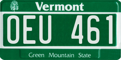 VT license plate OEU461