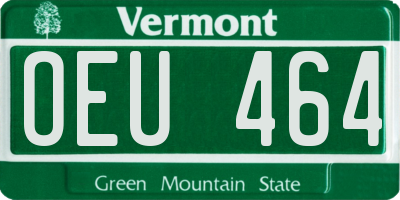 VT license plate OEU464
