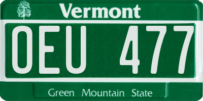 VT license plate OEU477