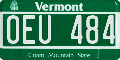 VT license plate OEU484