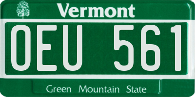 VT license plate OEU561