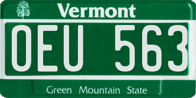 VT license plate OEU563