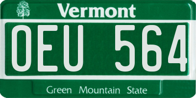 VT license plate OEU564