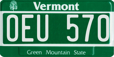 VT license plate OEU570