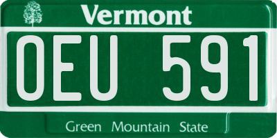 VT license plate OEU591