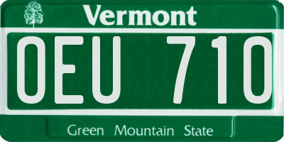 VT license plate OEU710