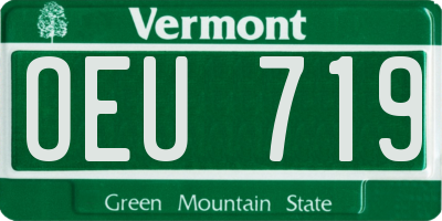 VT license plate OEU719